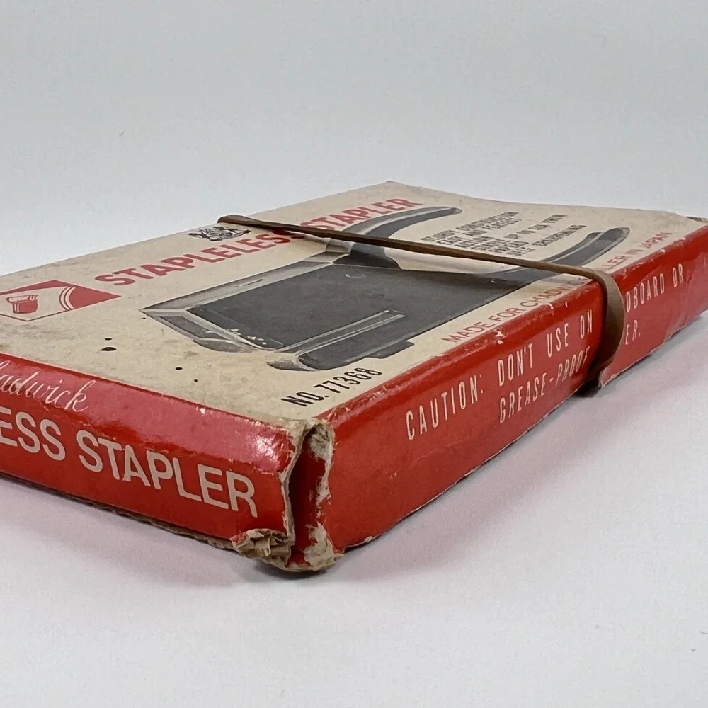 Vintage Japanese CMI Chadwick-Miller Stapleless Stapler Model #77368 EUC‎